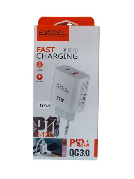 Excel E-125 27W PD Fast Charger (Type-C)