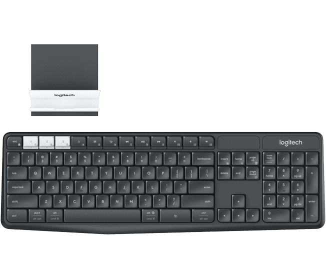 Logitech Keyboard Wireless K375s Multi-Device with Stand (920-008250)
