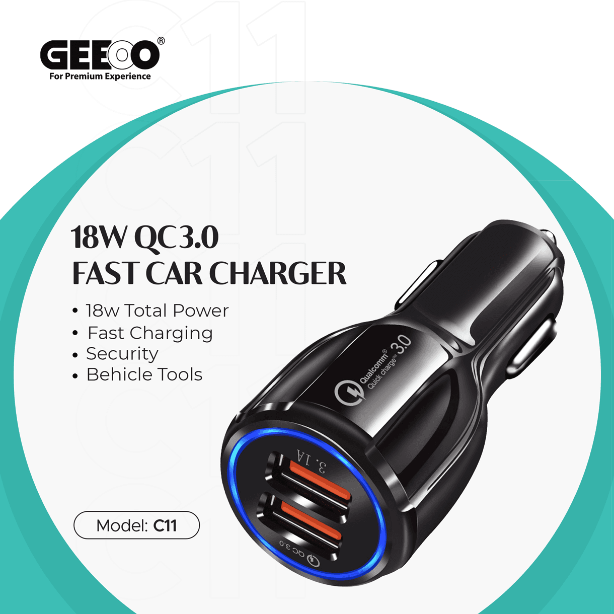 Geeoo C-11 Car Charger