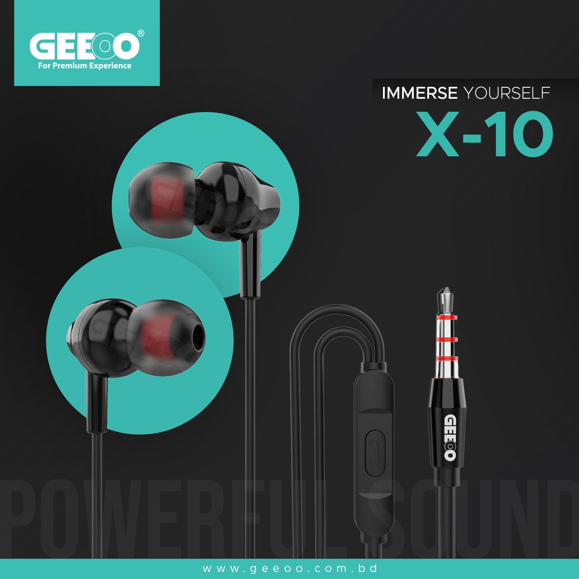 Geeoo X10 Wired Earphone