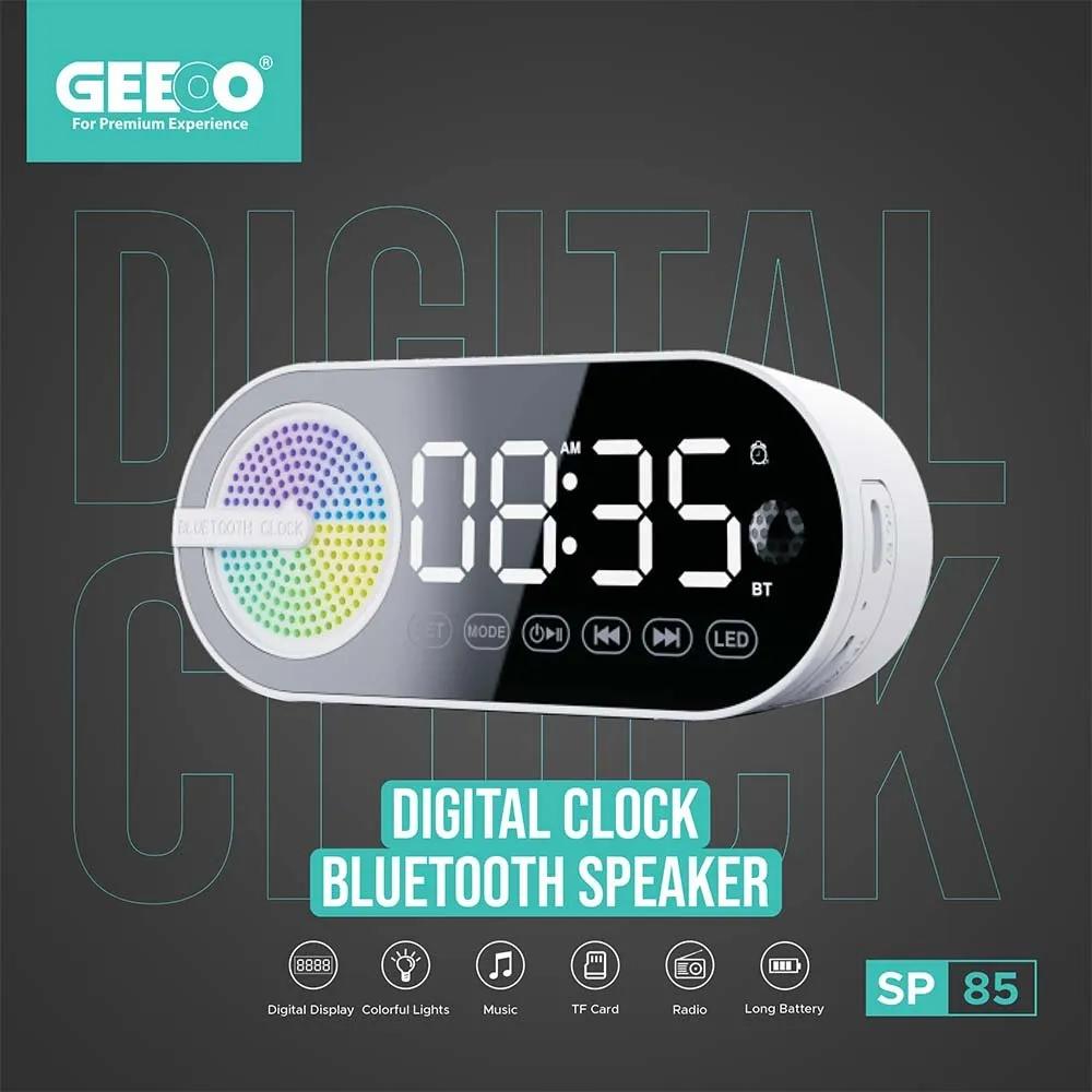Geeoo SP-85 BT Speaker/w Alarm Clock (Pink)