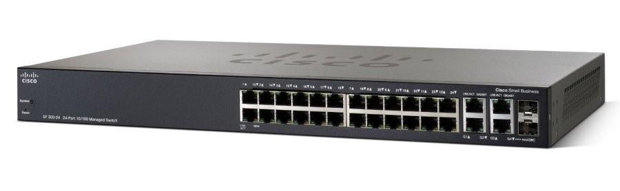 SRW224G4-K9-EU # Cisco SF300-24 24-Port 10 100 Managed Switch with Gigabit Uplinks