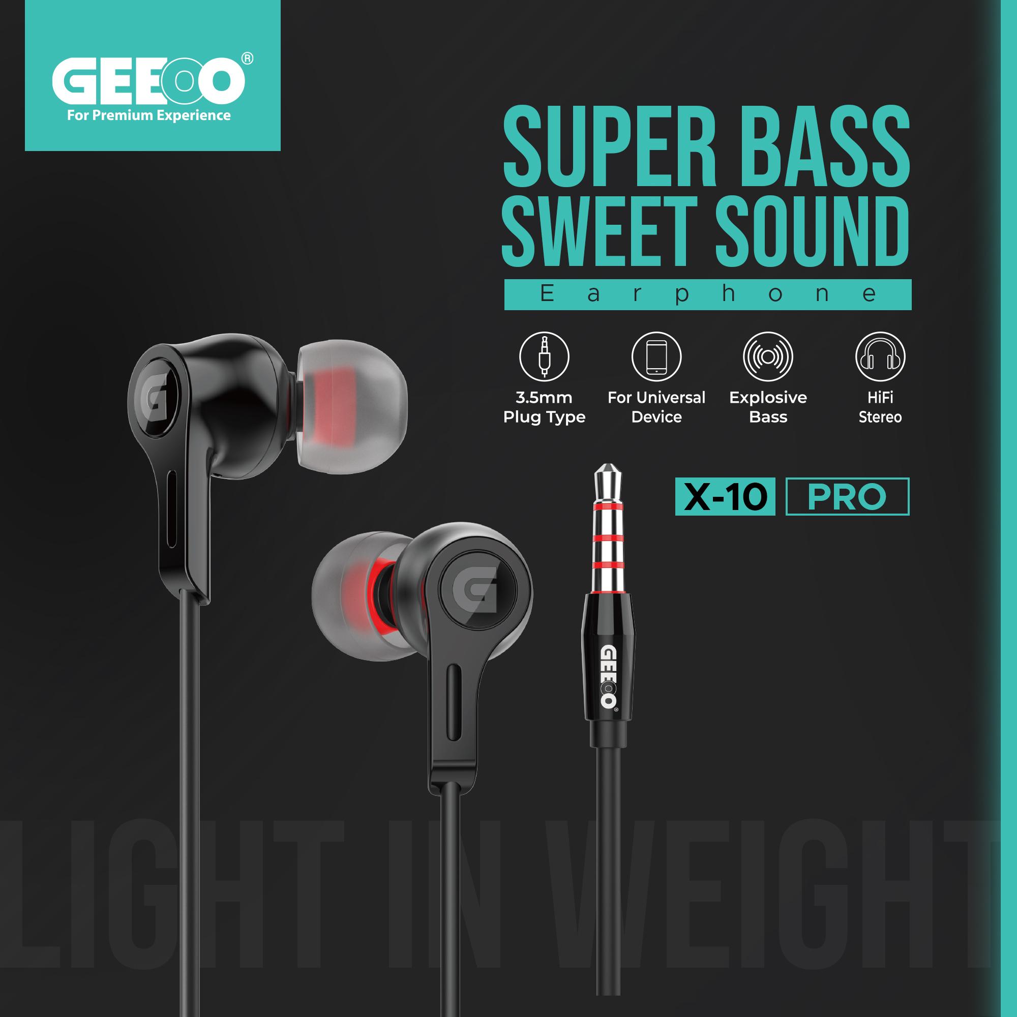 Geeoo X10 Pro Wired Earphone