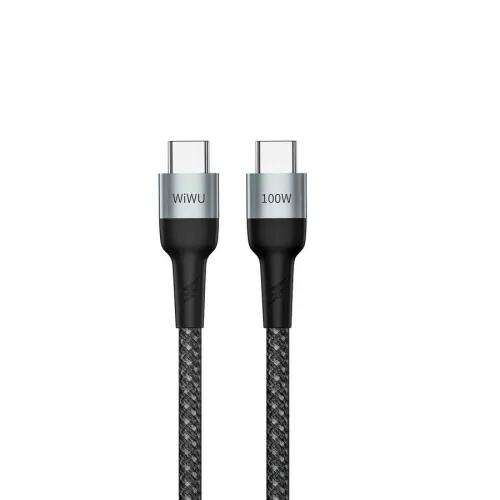 WiWU F15 100w Cyclone USB-C to USB-C PD Cable 1.5M- Black