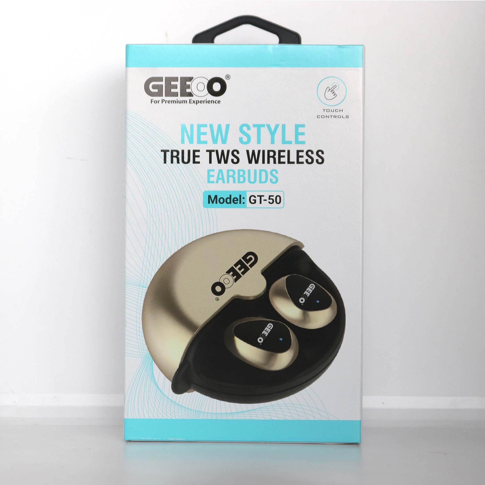 Geeoo GT-50 Wireless Earphones (Free GEEOO GT-40 ANC Supported Eardot)