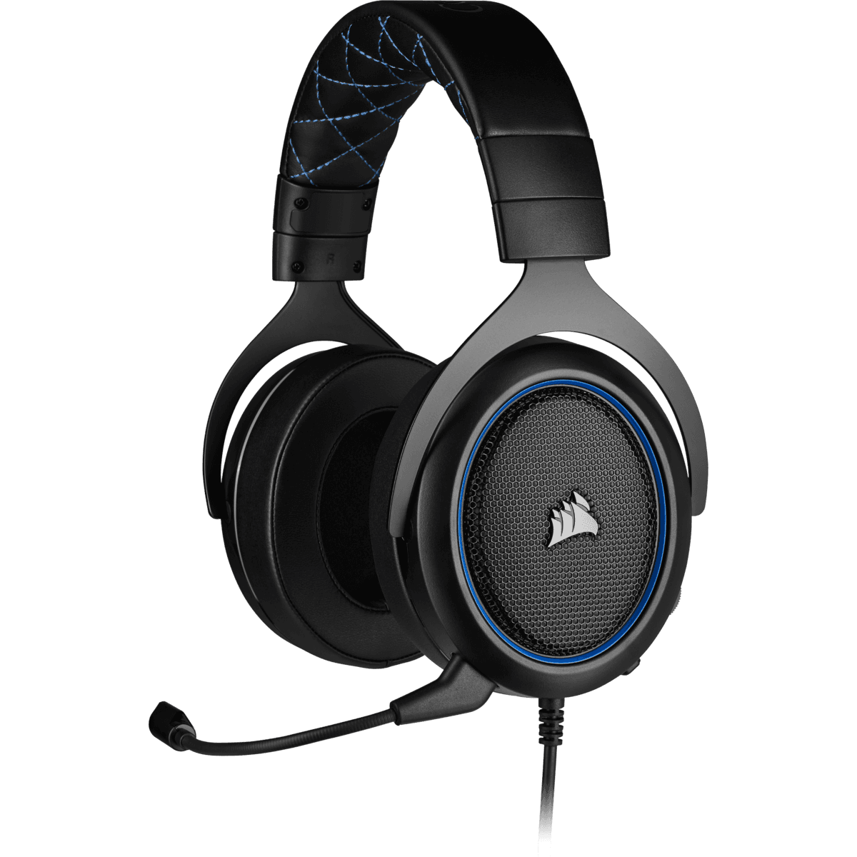 Corsair HS50 Pro Wired Black Stereo Gaming Headphone (Blue)