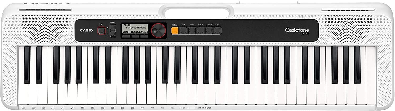 CASIO CT-S200WE Standard Portable Keyboard with 9.5V Adaptor